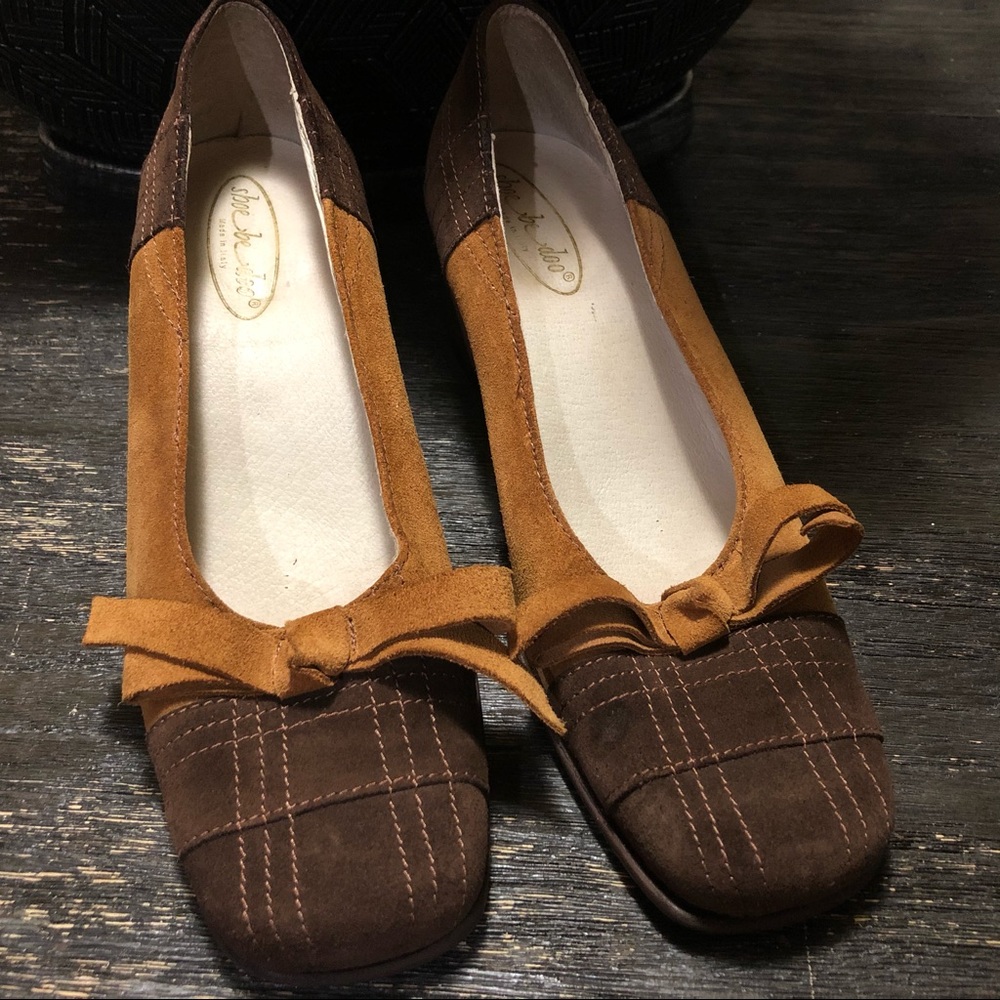 SHOE BE DOO ITALY Brown Two-tone Loafer. Size 6.5